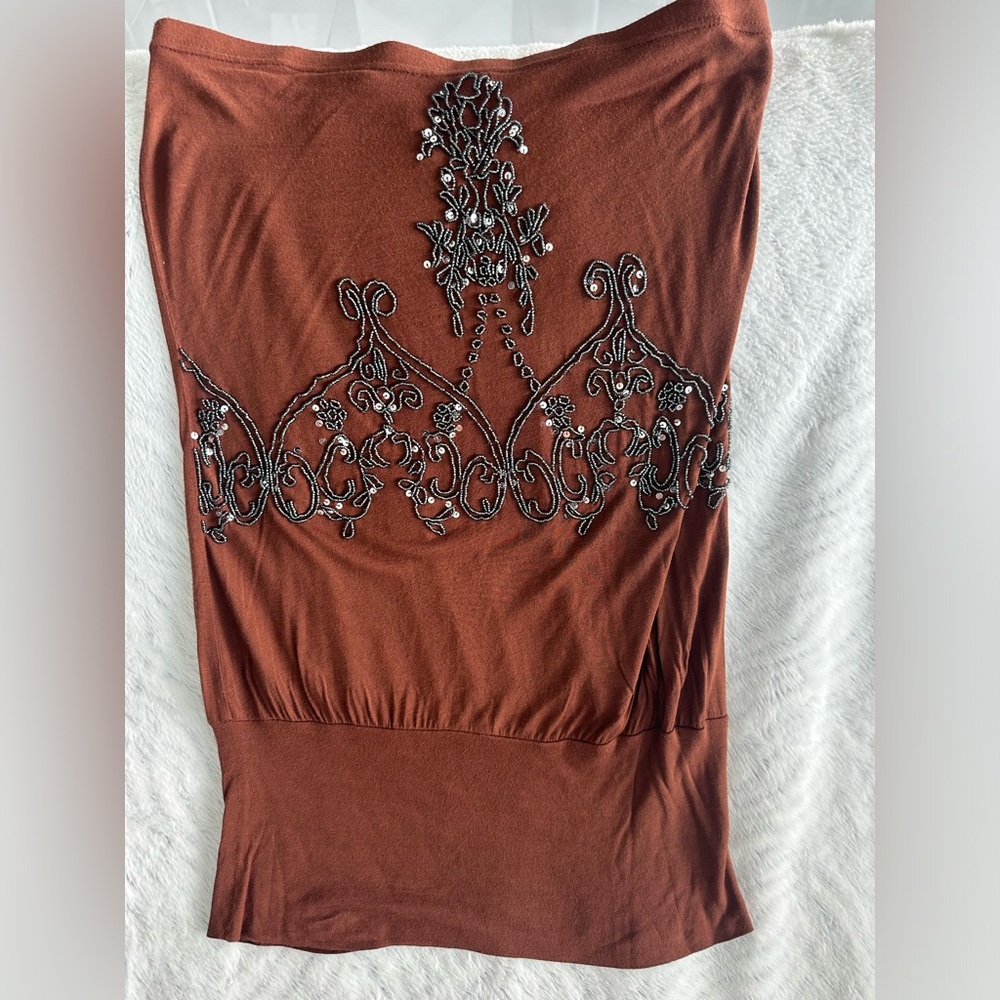 Tube Top w/Beaded Embellishments…NWT
